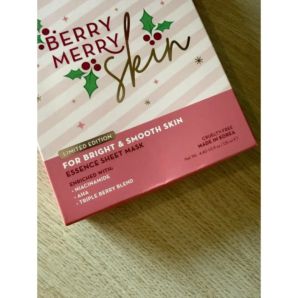 The Crème Shop Berry Merry Skin Sheet Mask Set 5-Pack K-Beauty
